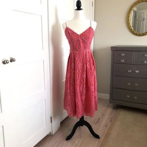 Rose midi length picnic dress